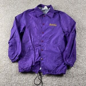 Vintage Howe Jacket Youth Medium Purple Snap Front Lined Windbreaker Debbie